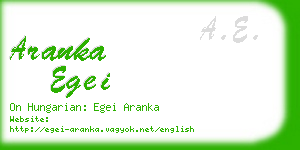 aranka egei business card